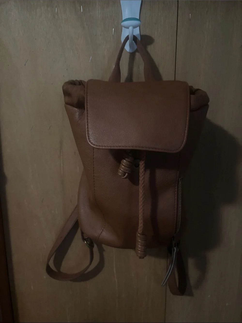 Universal Thread Brown Faux-Leather Drawstring Backpack